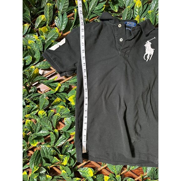 Polo Ralph Lauren Big Pony Classic Slim Fit Mesh Polo Polo Black Kids Size M - Picture 12 of 12